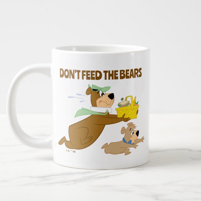 Taza De Café Gigante Pánico de Oso Yogi y Boo-Boo (Izquierda)