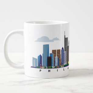 Taza De Café Gigante Panorama de Filadelfia 2023