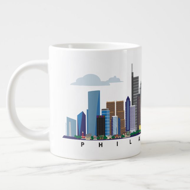 Taza De Café Gigante Panorama de Filadelfia 2023 (Izquierda)