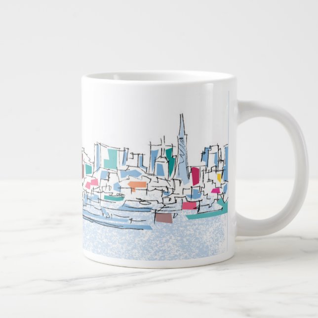 Taza De Café Gigante Panorámica San Francisco, CA (Derecha)