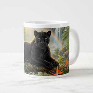 Taza De Café Gigante Pantera Negra Kenia Flores de la Selva Cascada