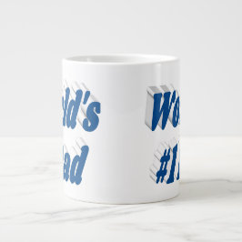 Taza De Café Gigante Papa azul mar mitad texto