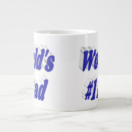 Taza De Café Gigante Papa azul texto medio 
