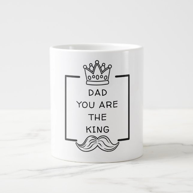 Taza De Café Gigante Papá, Eres El Rey Mug (Frente)