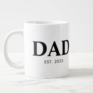 Taza De Café Gigante Papá Estableció Texto Simple Año Mínimo