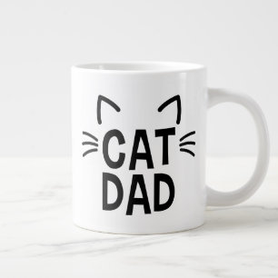 Taza De Café Gigante Papá Gato Con Orejas Y Whiskers