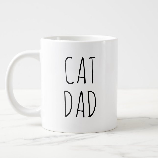 Taza De Café Gigante "Papá Gato" Sencilla y Moderna granja (Izquierda)