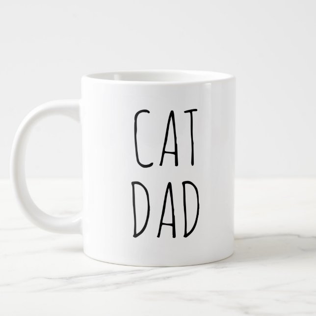 Taza De Café Gigante "Papá Gato" Sencilla y Moderna granja (Izquierda)