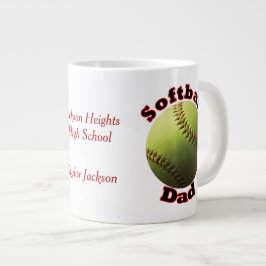 Taza De Café Gigante Papá orgulloso del softball