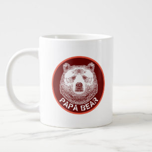 Taza De Café Gigante Papa Oso, Ilustracion de mano dibujada