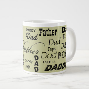 Taza De Café Gigante Papá Papá Papá Papa Jumbo Mug