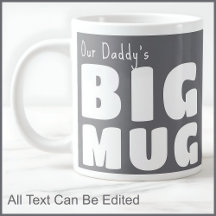 Papá Personalizado Big Mug Gray C19 Novedad divert