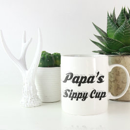 Taza De Café Gigante Papel gracioso texto medio negro