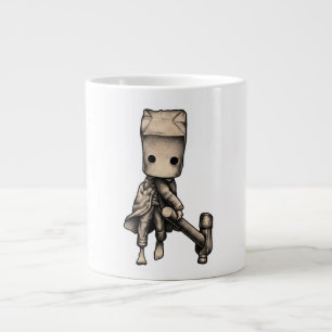 Taza De Café Gigante Paper Bag Boy Hammer Traditional Tattoo Flash Art