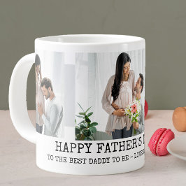 Taza De Café Gigante Papi del Día del Padre para ser 3 foto gris