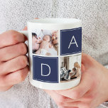Taza De Café Gigante Papi moderno Personalizado de Collage de fotos gig<br><div class="desc">Personalizar esta taza con sus propias fotos y dásela como regalo!!</div>
