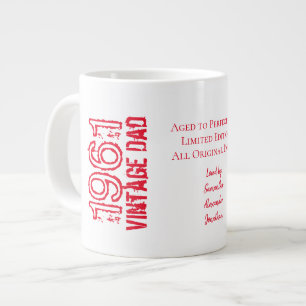 Taza De Café Gigante Para Dad Vintage Limited Edition Year Photo Giant