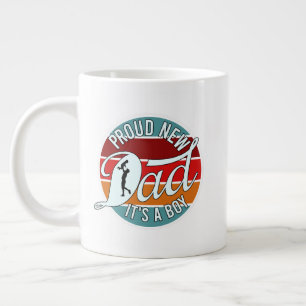 Taza de café gigante para papá palabra genial nuev