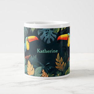 Taza De Café Gigante Paraiso del Tucán: Diseño Personalizable