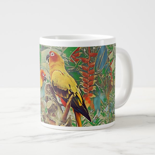 Taza De Café Gigante Parakeets de Sun (Derecha)