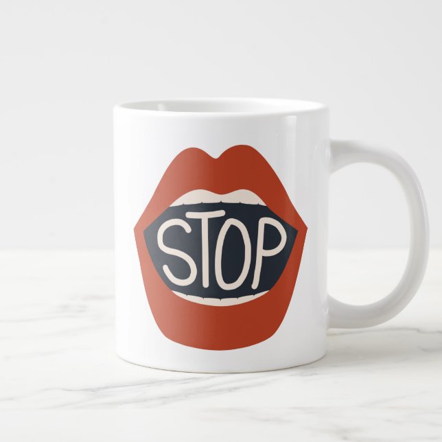 Taza De Café Gigante Parar los labios (Derecha)
