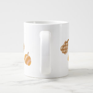 Taza De Café Gigante Parche de calabaza otoñal - Rustic Fall Co