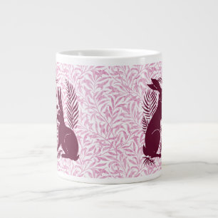 Taza De Café Gigante Pareja Art Nouveau de Conejos De Morgan y Morris