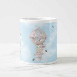 Taza De Café Gigante Pareja conyugal de San Valentín en el cielo