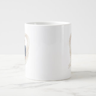 Taza De Café Gigante Pareja de dibujos animados de novios y novia en bo