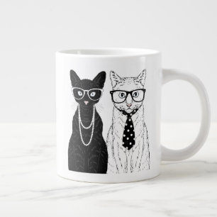 Taza De Café Gigante Pareja De Gato