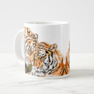 Taza De Café Gigante Pareja Tiger Coffee Mug