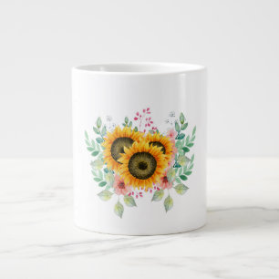 Taza De Café Gigante Paro de café de girasol