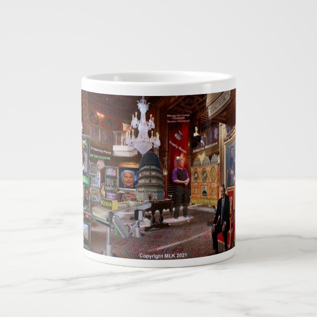 Taza De Café Gigante paro de salón de votación de élite (Frente)