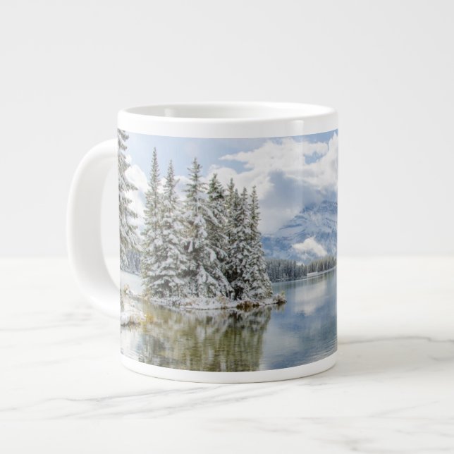 Taza De Café Gigante Parque nacional Banff en invierno (Izquierda)
