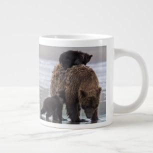 Taza De Café Gigante Parque nacional de Clark del lago bear de Brown el