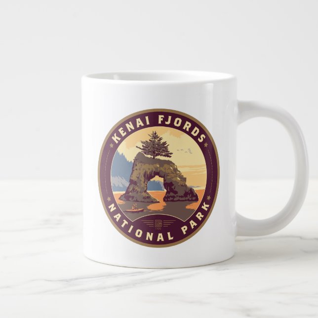 Taza De Café Gigante Parques nacionales de fiordos de Kenia (Derecha)