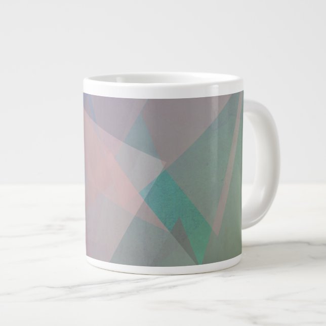Taza De Café Gigante Partículas voladoras abstractas | Formas geométric (Derecha)