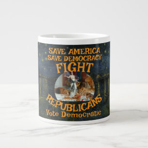TAZA DE CAFÉ GIGANTE PARTIDO REPUBLICANO ZL X1 KP VOTO ELECCIÓN COSTE T