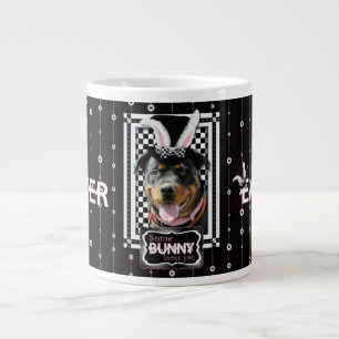 Taza De Café Gigante Pascua - algún conejito le ama - Rottweiler