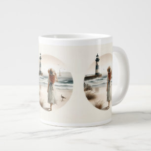 Taza De Café Gigante Paseo por el faro marítimo