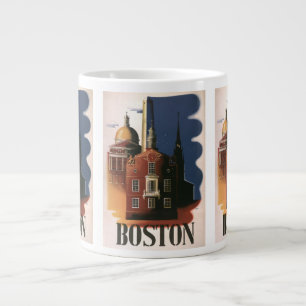 Taza De Café Gigante Paseo vintage de Paul Revere en Boston, Massachuse