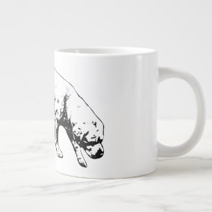 Taza De Café Gigante Pasos de determinación silenciosa