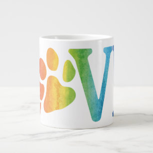 Taza De Café Gigante Pasta de amor arcoiris