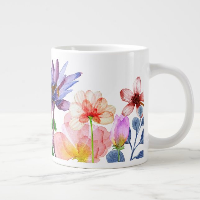 Taza De Café Gigante Pastel Garden Blooms (Derecha)