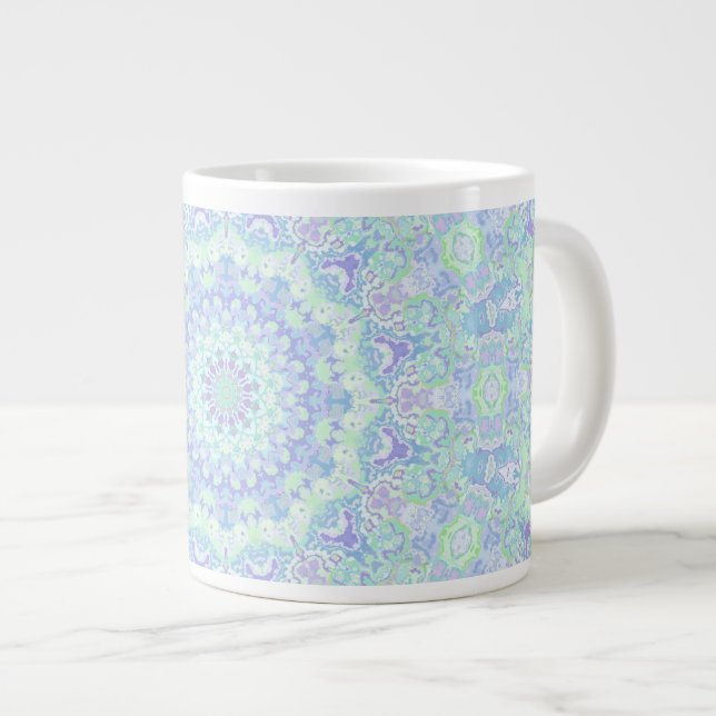 Taza De Café Gigante Pastel Ornate Hippie Mandala Psicodélico (Derecha)