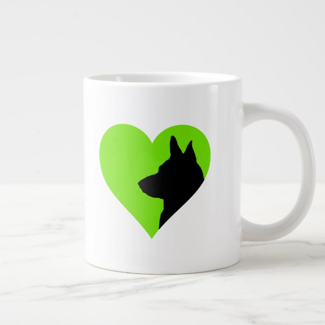 Taza De Café Gigante Pastor alemán Coffee Mug (Derecha)