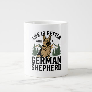 Taza De Café Gigante Pastor Alemán Cresta de la Montaña