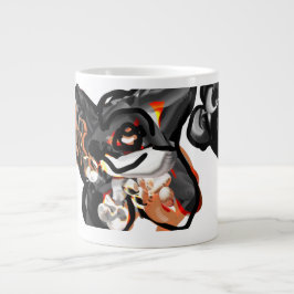 Taza De Café Gigante Pata de lobo en el aire