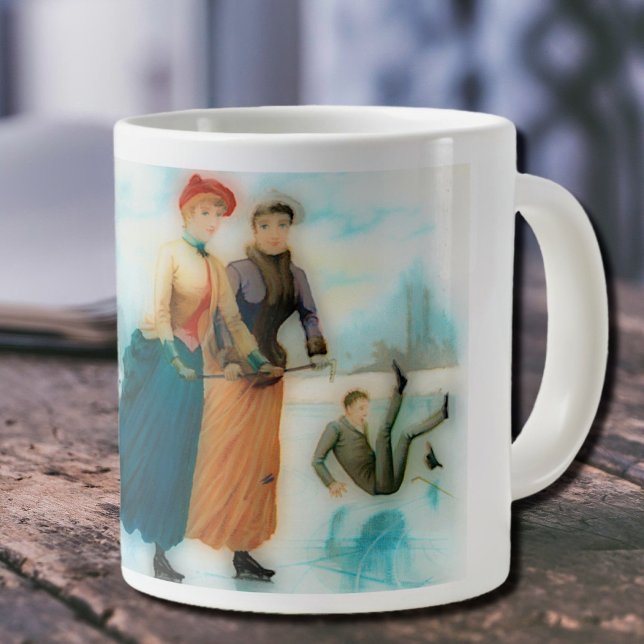 Taza De Café Gigante Patinaje sobre hielo en Noruega - divertidos gráfi (Subido por el creador)