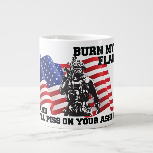 Taza De Café Gigante Patriota americano (Frente)